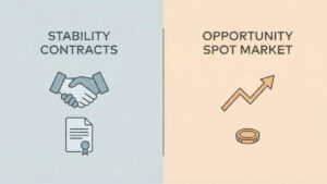 stability contracts vs. opportunity spot market