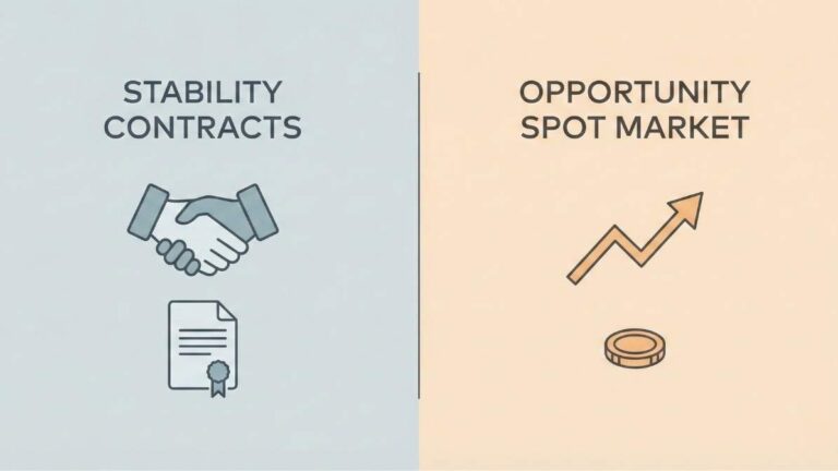 stability contracts vs. opportunity spot market